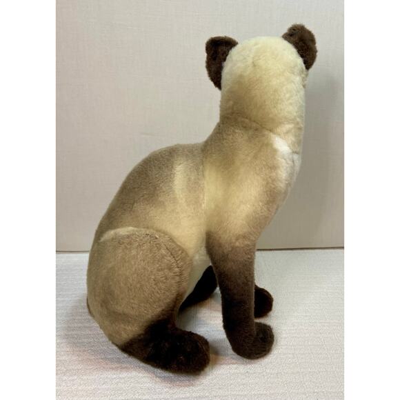 Tiger Tale Toys Siamese Cat Plush Realistic Viahart Sitting Stuffed Animal 13" - Picture 3 of 11